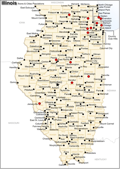 Product picture Illonois Towns Cities Populations