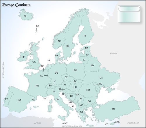 Product picture Europe Continent Maps